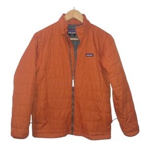 Patagonia Nano Puff Brick Quilt Jacket Kids Youth XL Orange Puffer